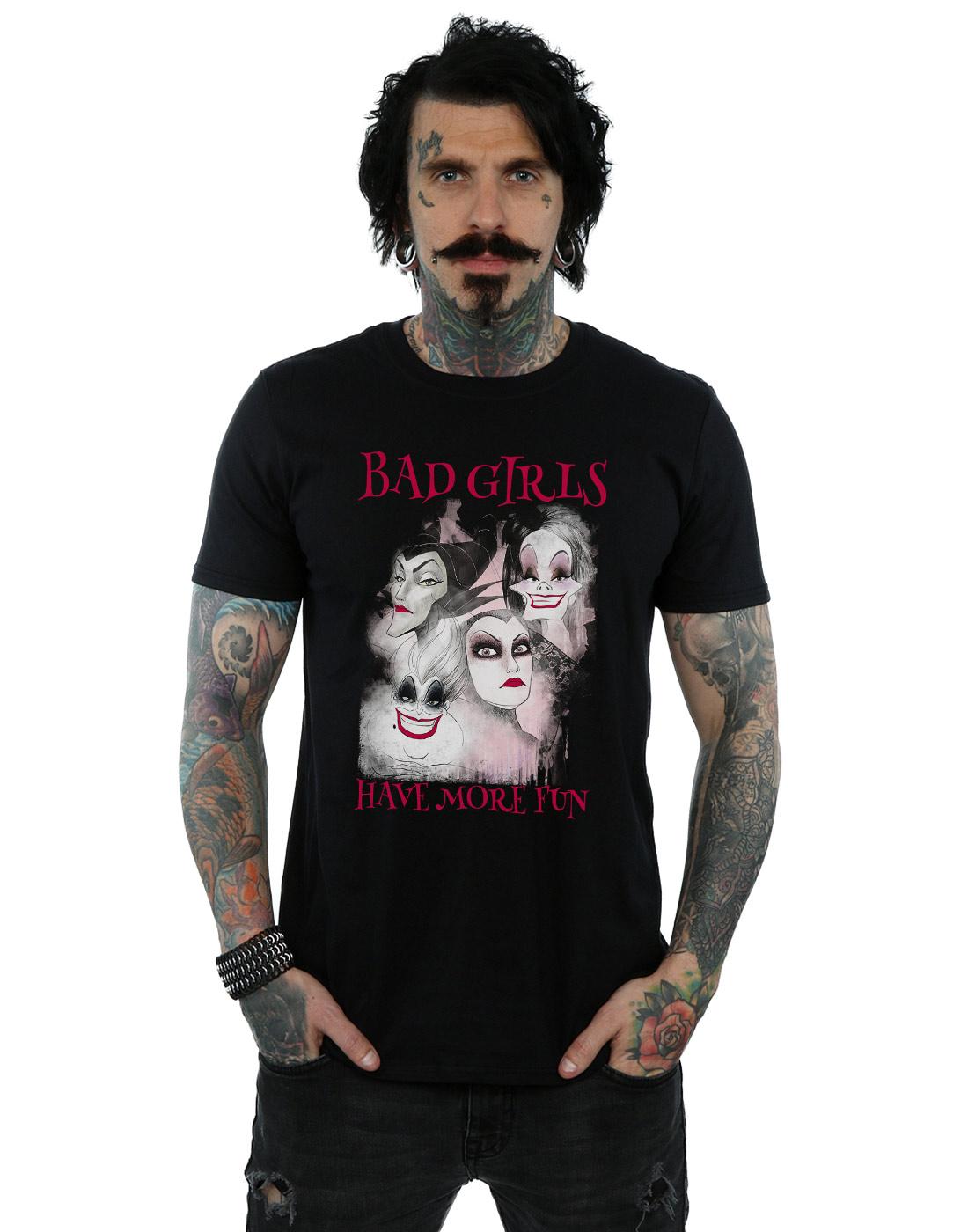 Black - Back - Disney Mens Bad Girls Have More Fun Cotton T-Shirt