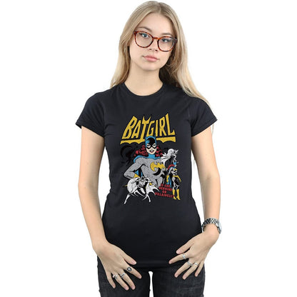 Black - Back - DC Comics Womens-Ladies Heroine Or Villainess Batgirl Cotton T-Shirt