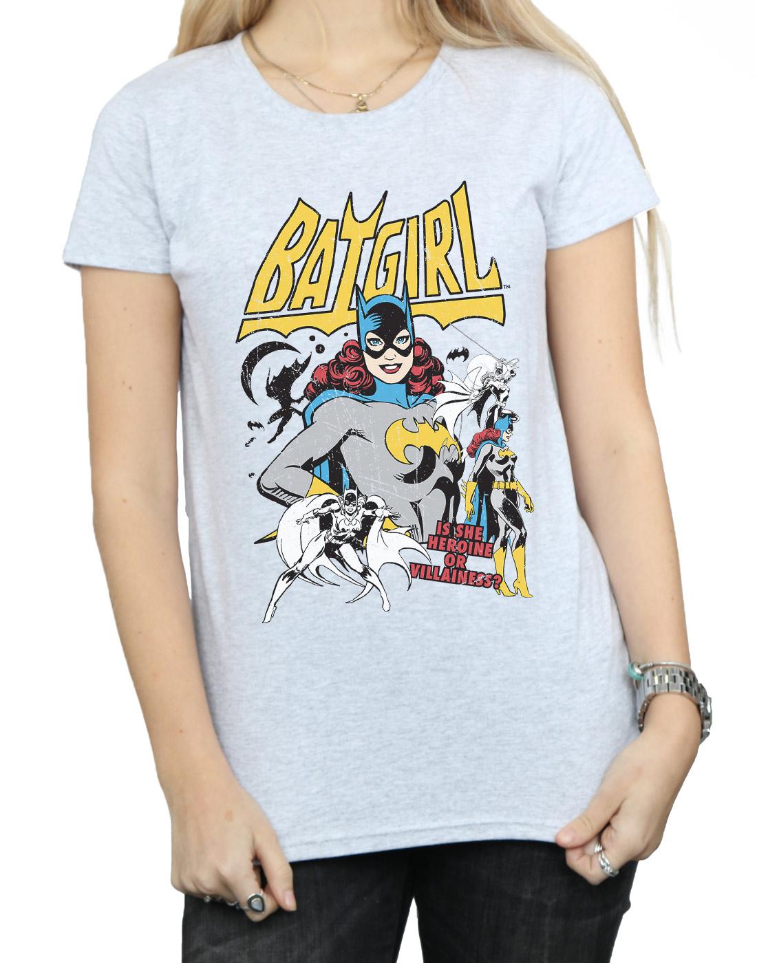 Sports Grey - Side - DC Comics Womens-Ladies Heroine Or Villainess Batgirl Cotton T-Shirt