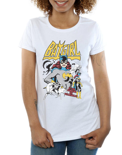 White - Pack Shot - DC Comics Womens-Ladies Heroine Or Villainess Batgirl Cotton T-Shirt