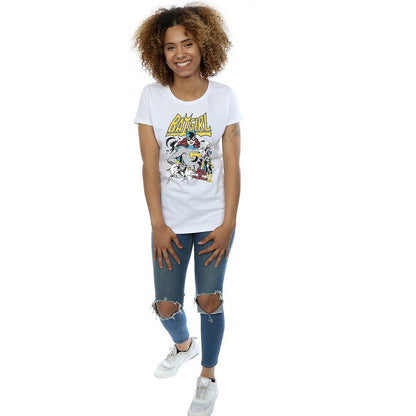 White - Side - DC Comics Womens-Ladies Heroine Or Villainess Batgirl Cotton T-Shirt