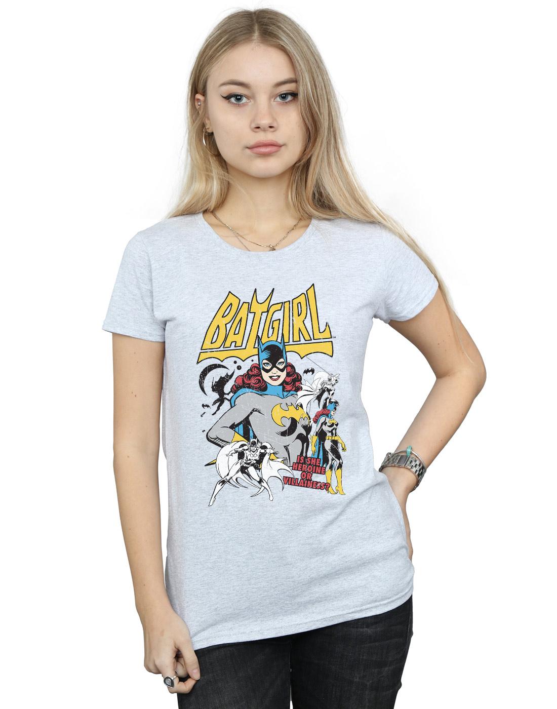 Sports Grey - Back - DC Comics Womens-Ladies Heroine Or Villainess Batgirl Cotton T-Shirt