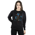 Black - Back - It Womens-Ladies Pennywise Grin Cotton Sweatshirt