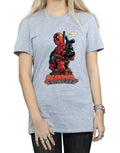 Sports Grey - Side - Deadpool Womens-Ladies Hey You Cotton Boyfriend T-Shirt
