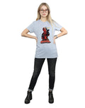 Sports Grey - Lifestyle - Deadpool Womens-Ladies Hey You Cotton Boyfriend T-Shirt
