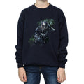 Navy Blue - Side - Black Panther Boys Wild Silhouette Cotton Sweatshirt