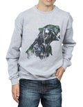 Sports Grey - Side - Black Panther Boys Wild Silhouette Cotton Sweatshirt