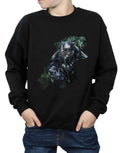 Black - Pack Shot - Black Panther Boys Wild Silhouette Cotton Sweatshirt