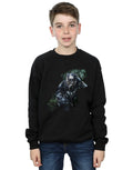 Black - Lifestyle - Black Panther Boys Wild Silhouette Cotton Sweatshirt