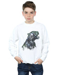 White - Back - Black Panther Boys Wild Silhouette Cotton Sweatshirt