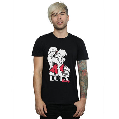 Black - Back - Looney Tunes Mens Classic Lola Bunny Cotton T-Shirt