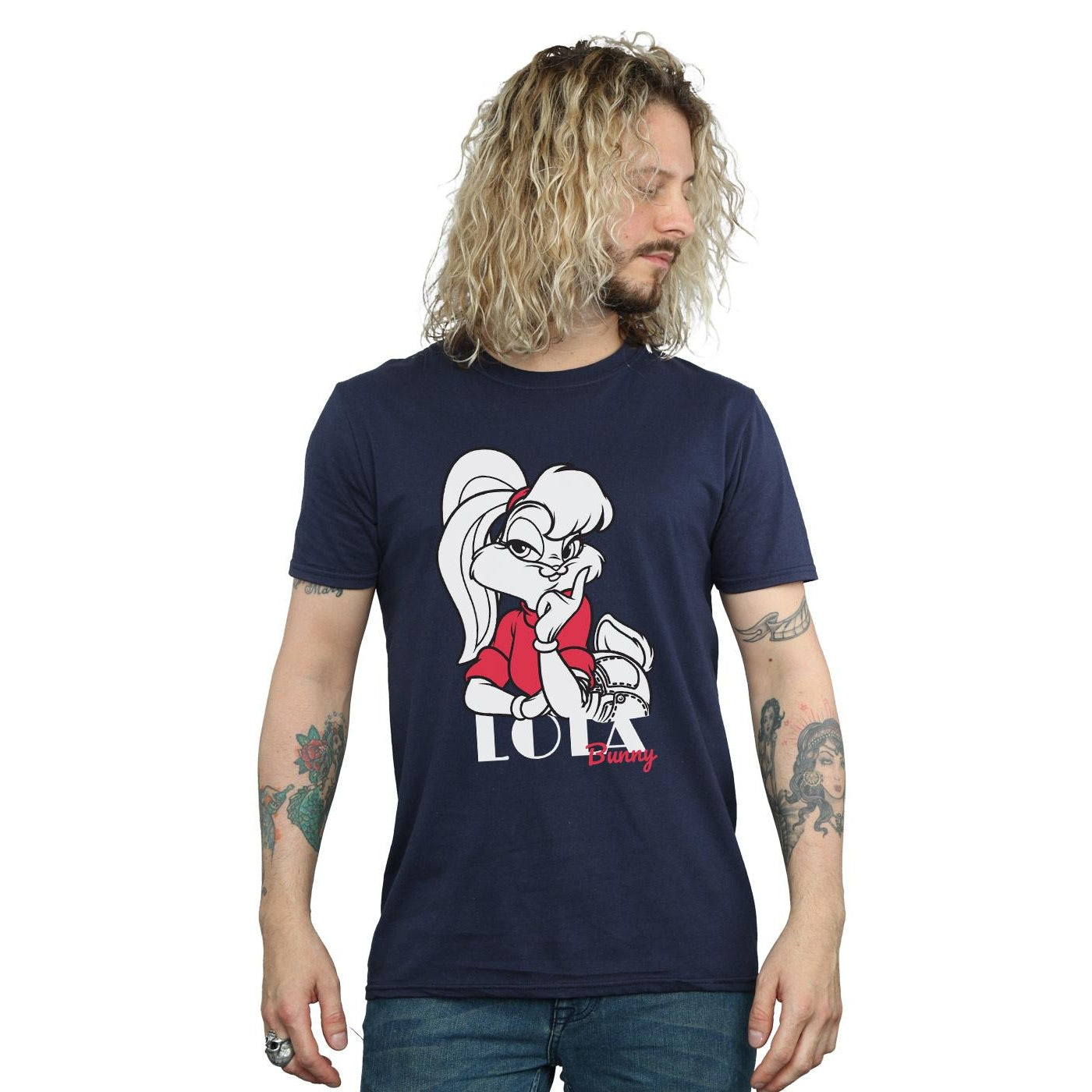 Navy Blue - Front - Looney Tunes Mens Classic Lola Bunny Cotton T-Shirt