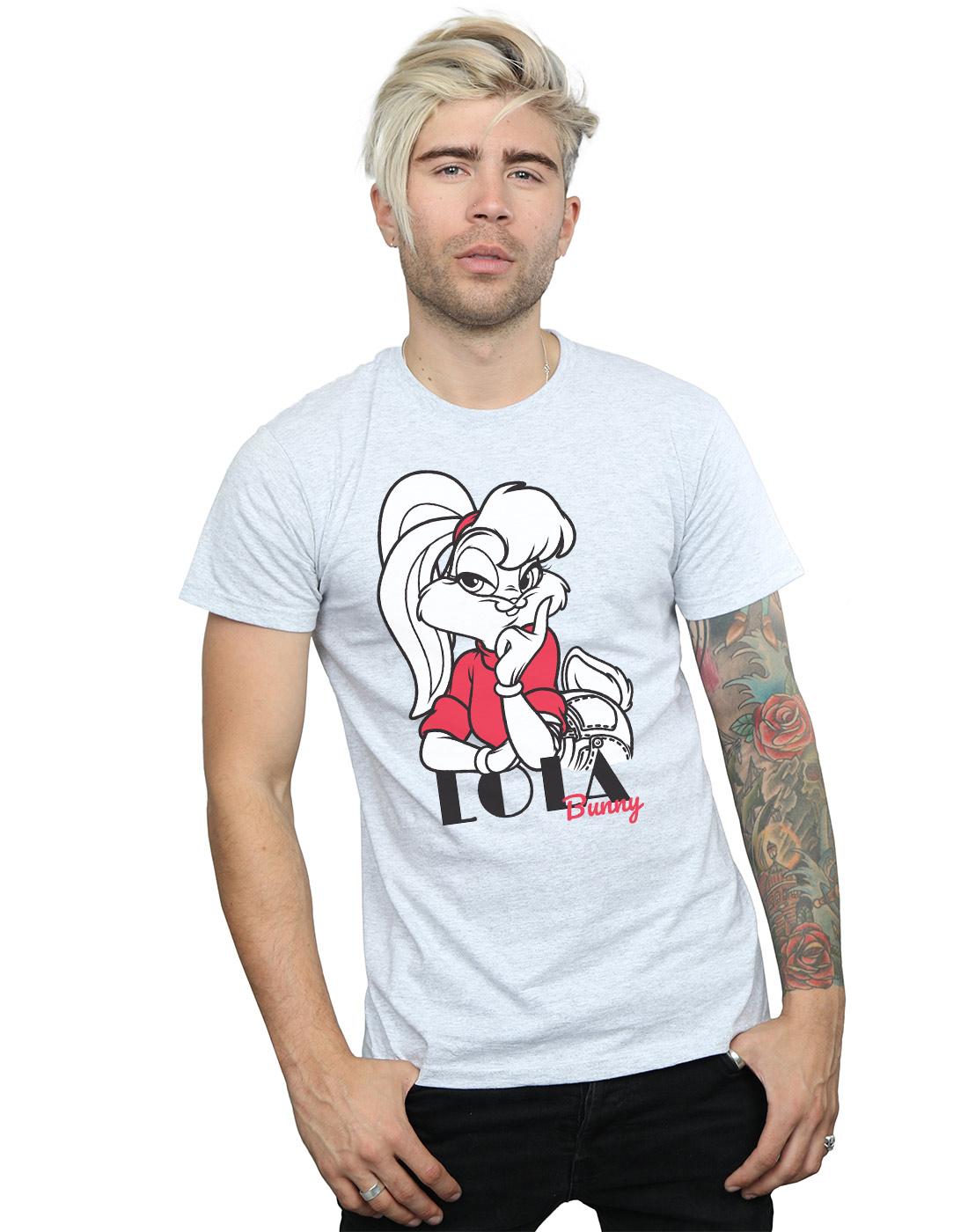 Sports Grey - Front - Looney Tunes Mens Classic Lola Bunny Cotton T-Shirt