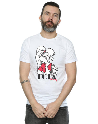 White - Front - Looney Tunes Mens Classic Lola Bunny Cotton T-Shirt