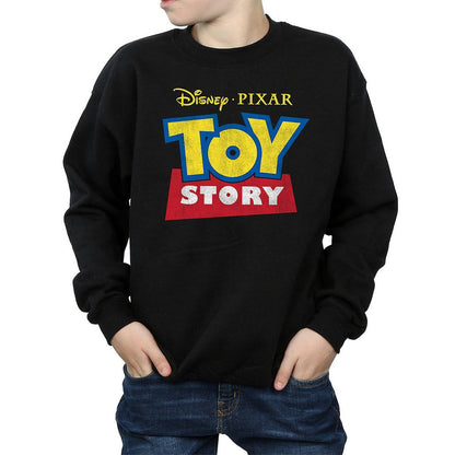 Black - Front - Toy Story Boys Logo Cotton Sweatshirt