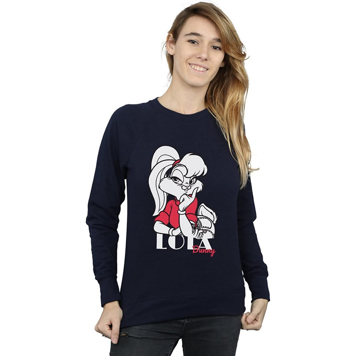 Navy Blue - Back - Looney Tunes Womens-Ladies Classic Lola Bunny Cotton Sweatshirt