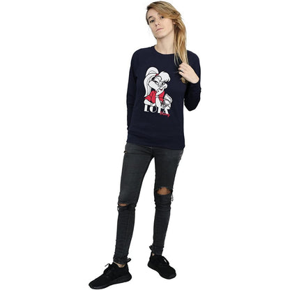 Navy Blue - Side - Looney Tunes Womens-Ladies Classic Lola Bunny Cotton Sweatshirt