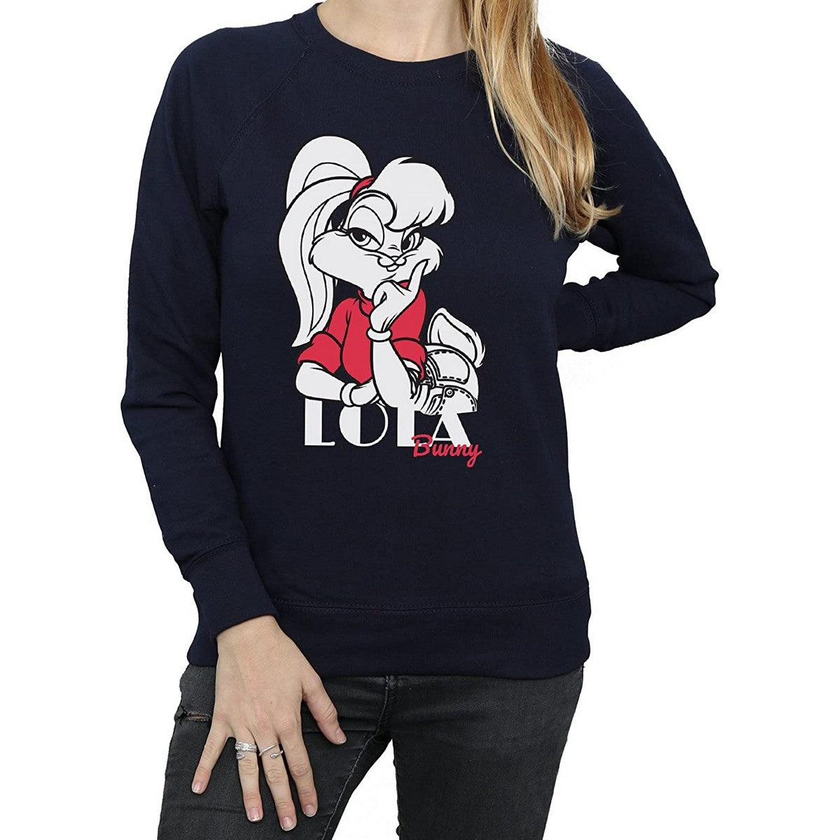 Navy Blue - Front - Looney Tunes Womens-Ladies Classic Lola Bunny Cotton Sweatshirt
