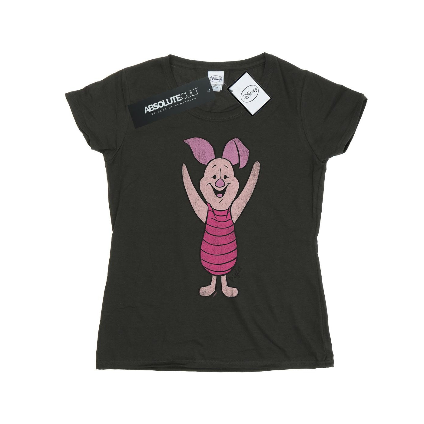 Light Graphite - Front - Winnie the Pooh Womens-Ladies Piglet Heather T-Shirt
