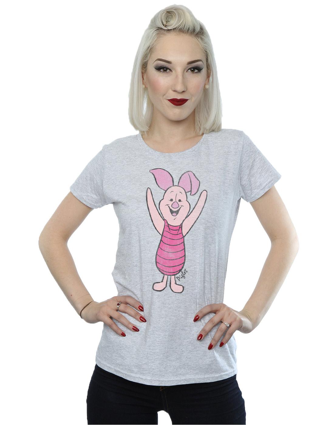 Heather Grey - Lifestyle - Winnie the Pooh Womens-Ladies Piglet Heather T-Shirt