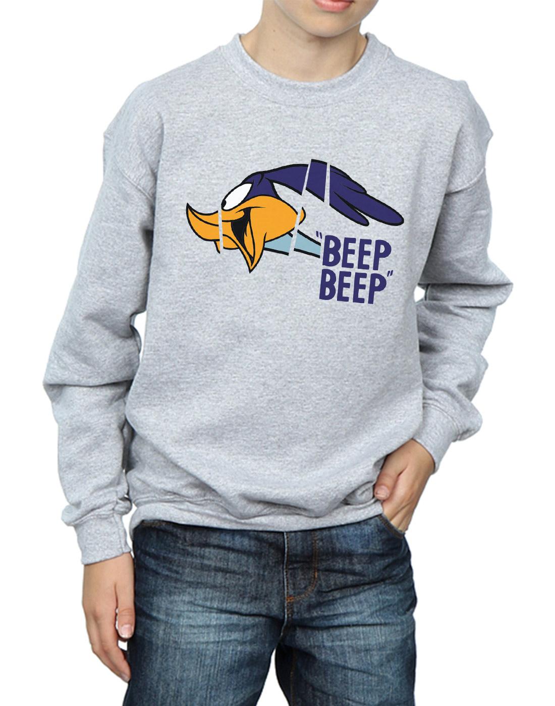 Sports Grey - Side - Looney Tunes Boys Beep Beep Road Runner Cotton Sweatshirt