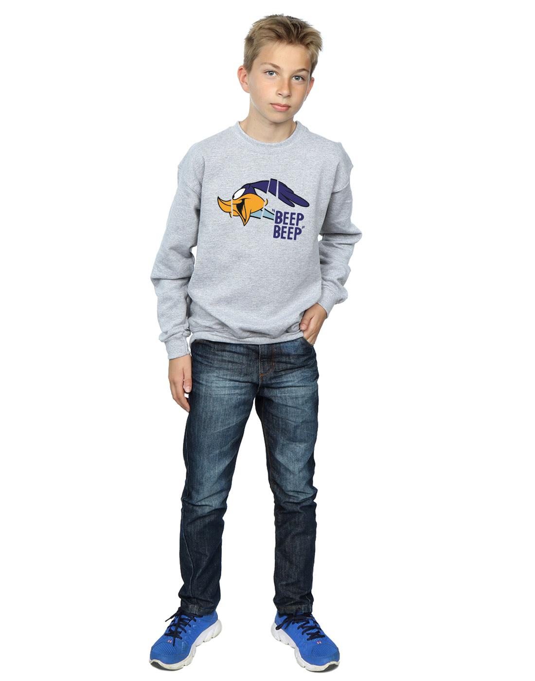 Sports Grey - Lifestyle - Looney Tunes Boys Beep Beep Road Runner Cotton Sweatshirt
