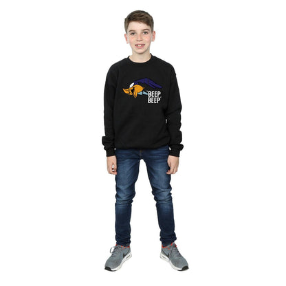 Black - Lifestyle - Looney Tunes Boys Beep Beep Road Runner Cotton Sweatshirt