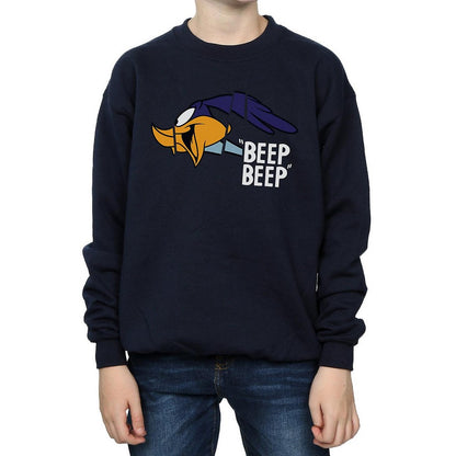 Navy Blue - Front - Looney Tunes Boys Beep Beep Road Runner Cotton Sweatshirt