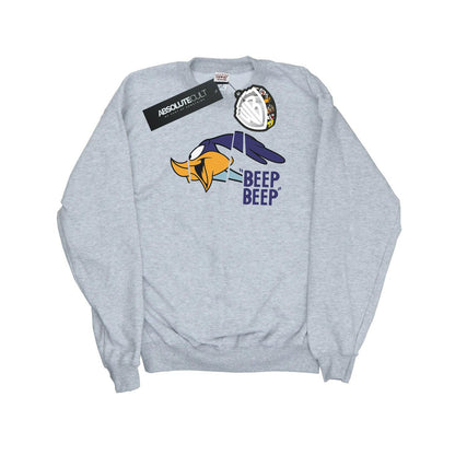Heather Grey - Front - Looney Tunes Womens-Ladies Beep Beep Road Runner Cotton Sweatshirt