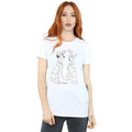 White - Lifestyle - 101 Dalmatians Womens-Ladies Pongo And Perdita Cotton Boyfriend T-Shirt