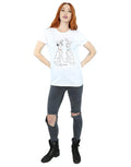 White - Close up - 101 Dalmatians Womens-Ladies Pongo And Perdita Cotton Boyfriend T-Shirt