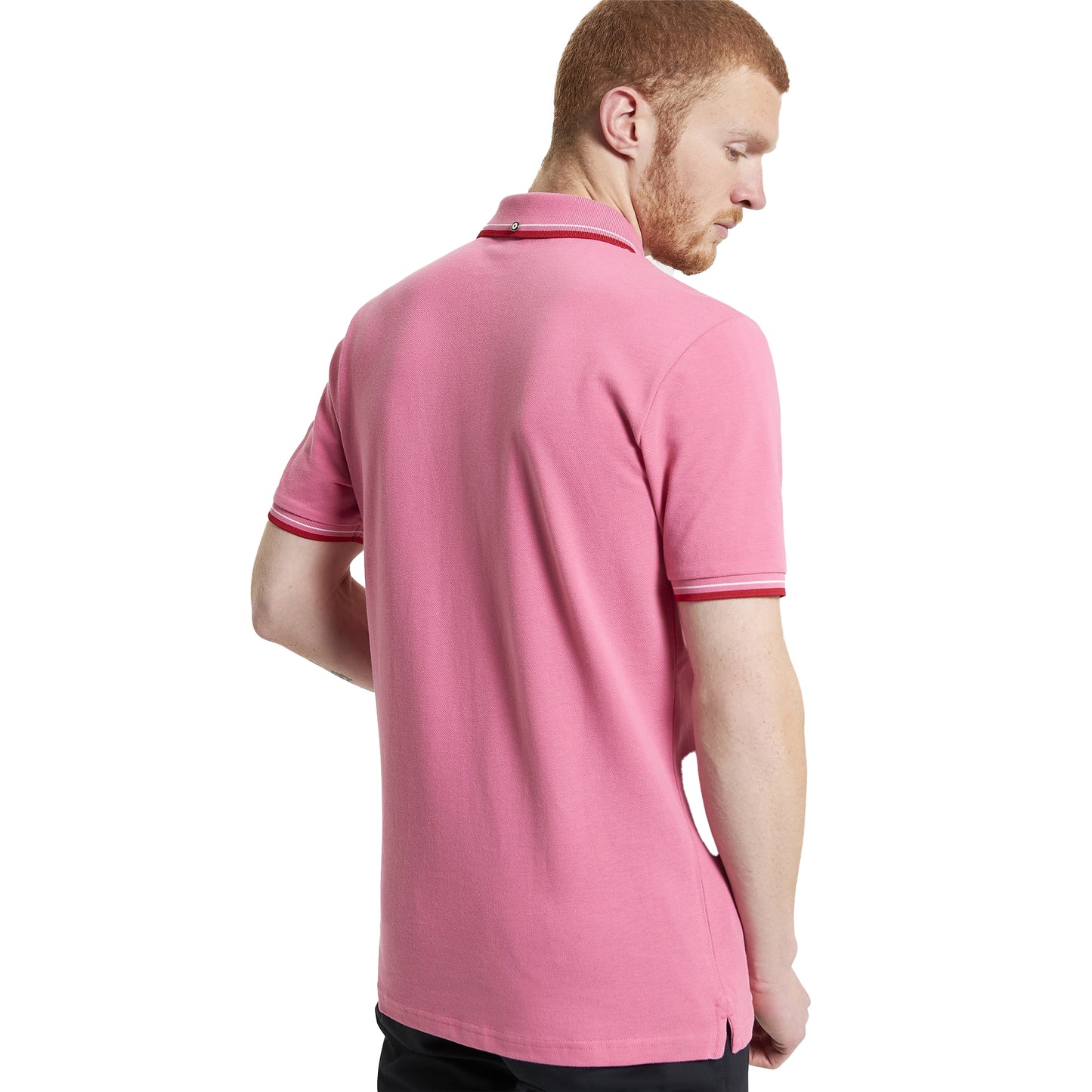 Calypso Coral - Back - Ben Sherman Mens Signature Pique Polo Shirt