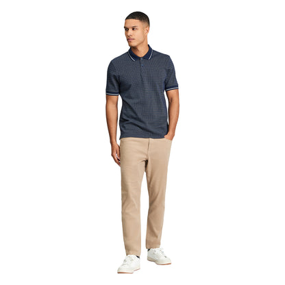 Dark Navy - Lifestyle - Ben Sherman Mens Jacquard Polo Shirt