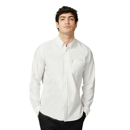 White - Front - Ben Sherman Mens Signature Oxford Long-Sleeved Shirt