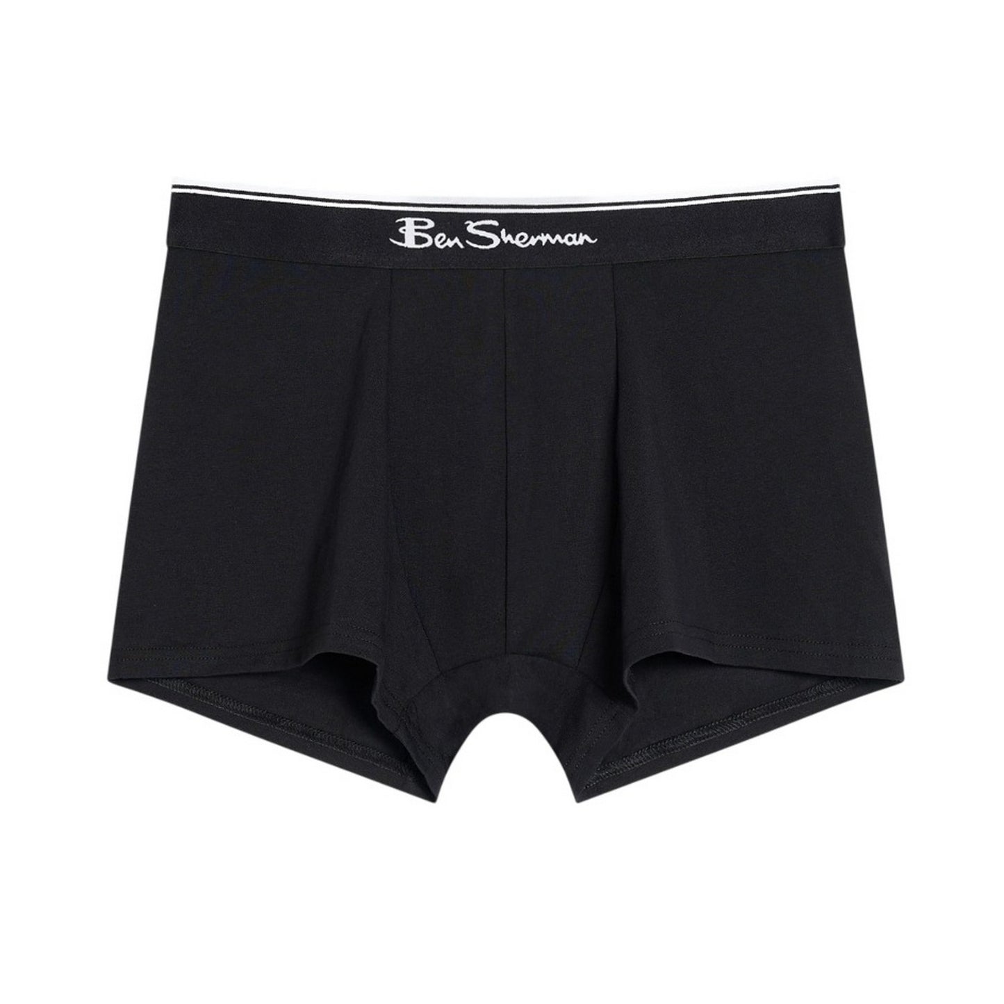 Black - Back - Ben Sherman Mens Mod Signature Stripes Boxer Shorts (Pack of 3)