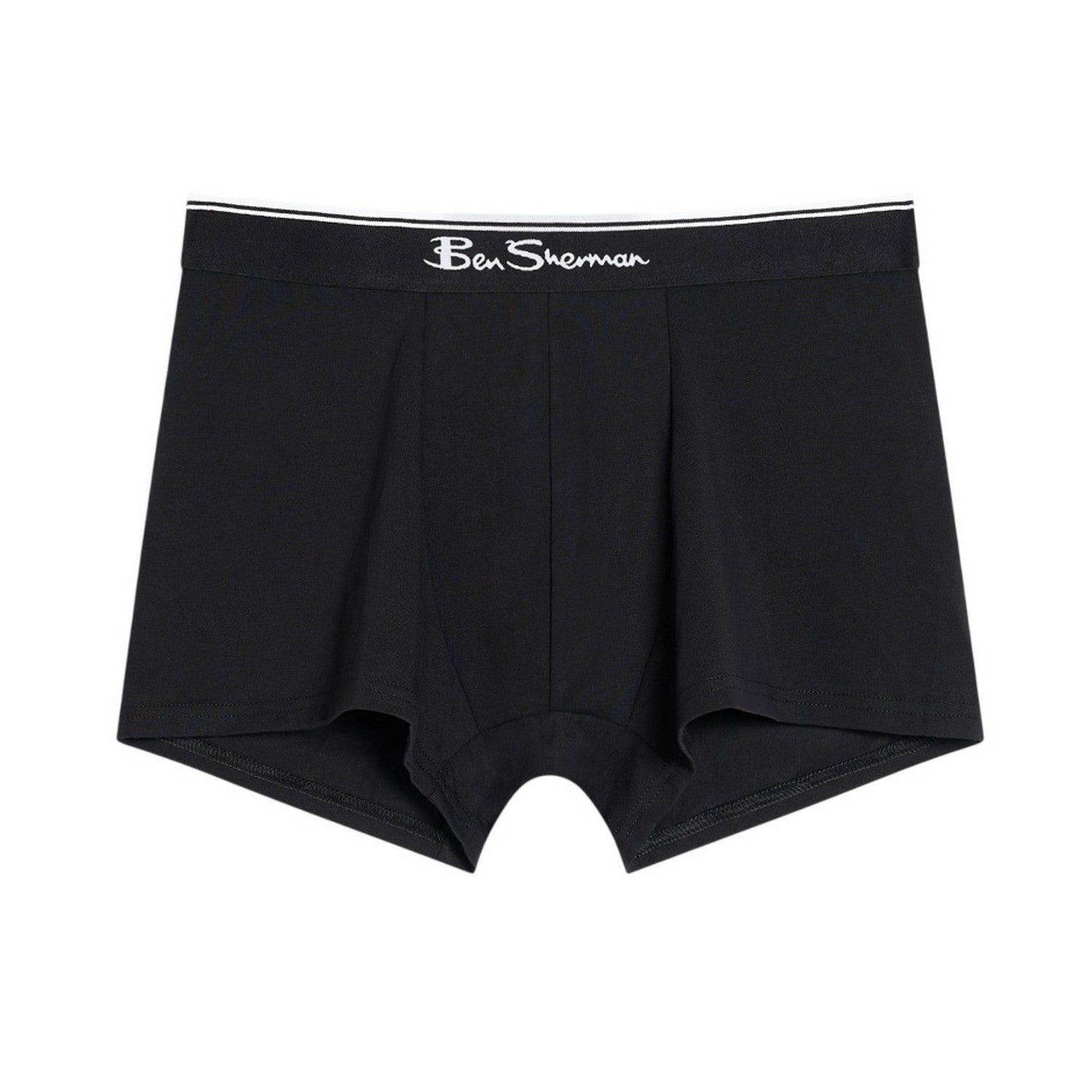 Black - Back - Ben Sherman Mens Mod Signature Stripes Boxer Shorts (Pack of 3)