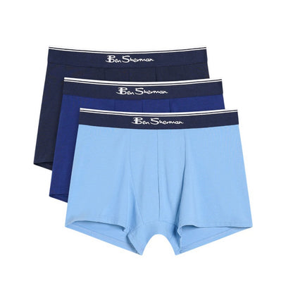 Blue - Front - Ben Sherman Mens Mod Signature Stripes Boxer Shorts (Pack of 3)