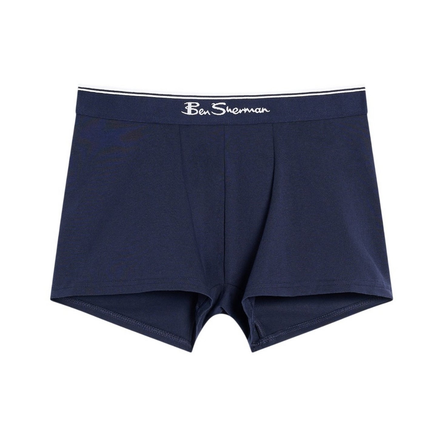 Blue - Back - Ben Sherman Mens Mod Signature Stripes Boxer Shorts (Pack of 3)