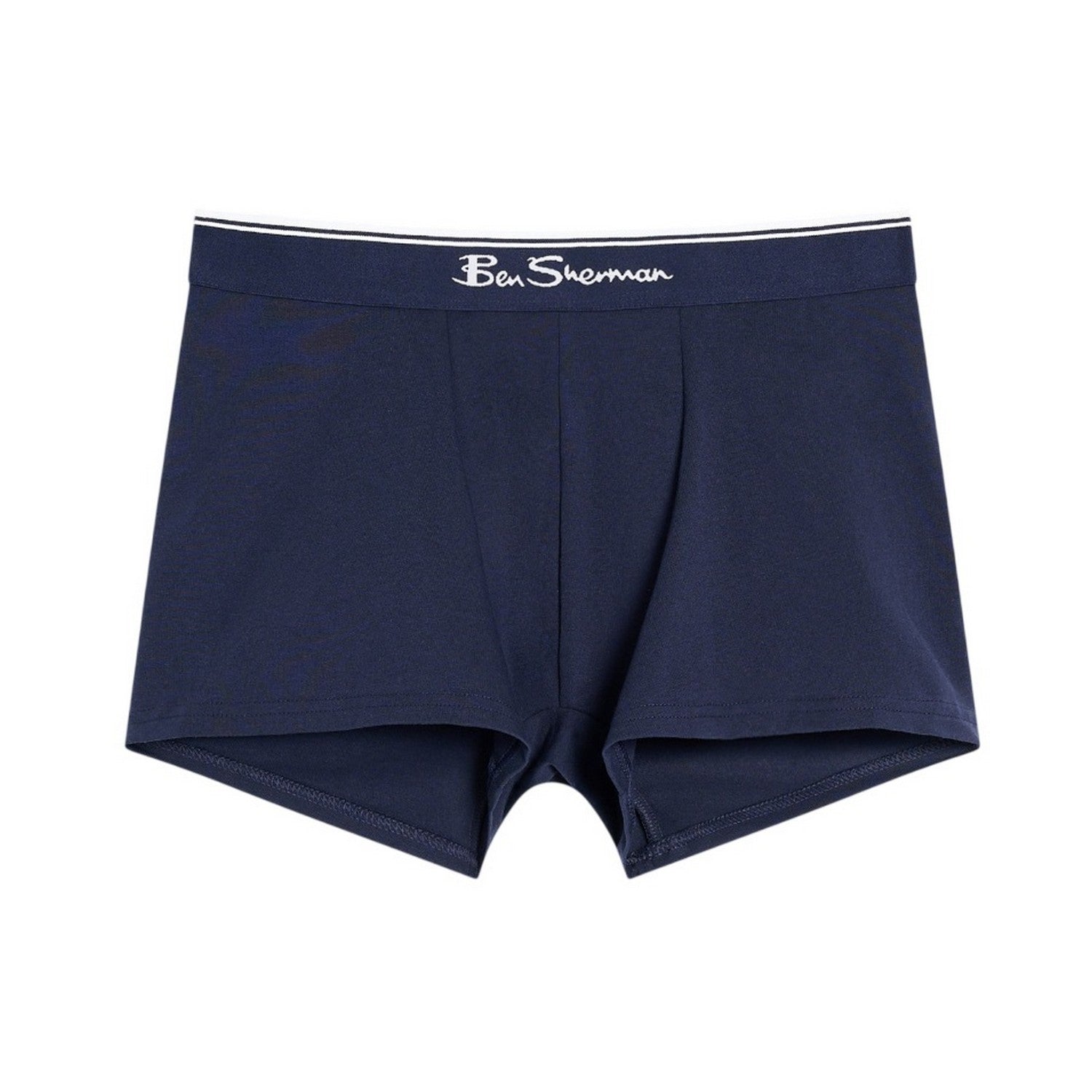 Blue - Back - Ben Sherman Mens Mod Signature Stripes Boxer Shorts (Pack of 3)