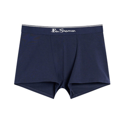 Blue - Back - Ben Sherman Mens Mod Signature Stripes Boxer Shorts (Pack of 3)
