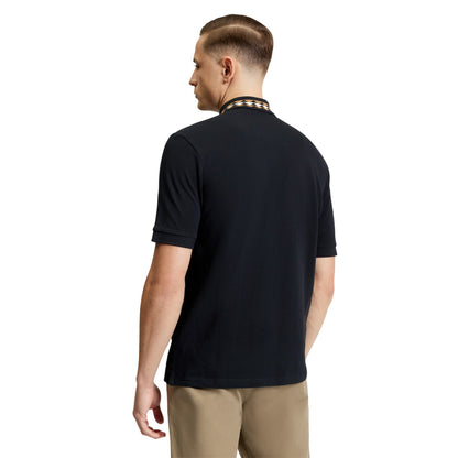 Black - Back - Ben Sherman Mens Interest Polo Shirt