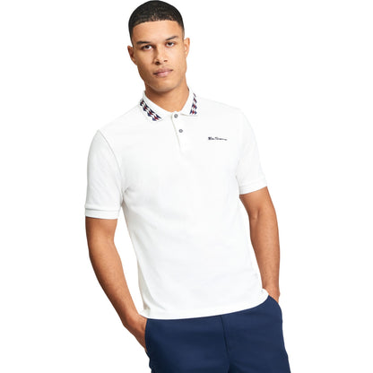 Snow White - Front - Ben Sherman Mens Interest Polo Shirt