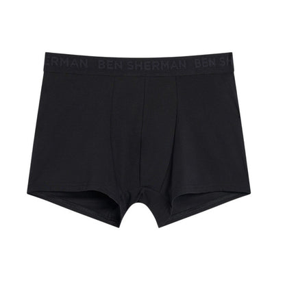 Black - Back - Ben Sherman Mens Tonal Boxer Shorts (Pack of 3)