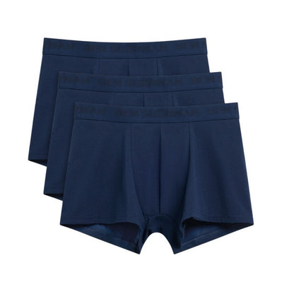 Dark Navy - Front - Ben Sherman Mens Tonal Boxer Shorts (Pack of 3)