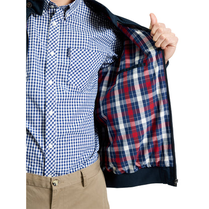 Dark Navy - Side - Ben Sherman Mens Harrington Signature Jacket