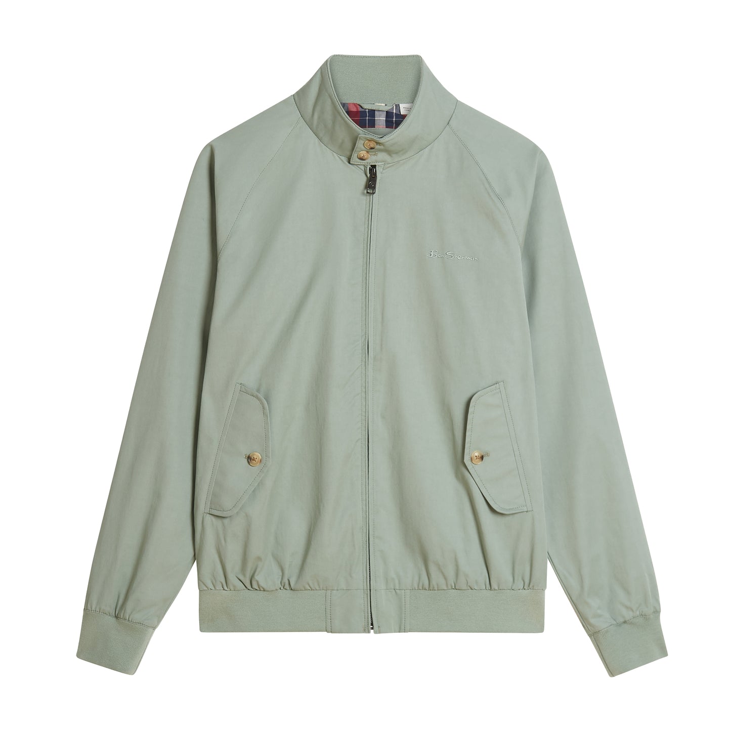 Sage - Front - Ben Sherman Mens Harrington Signature Jacket