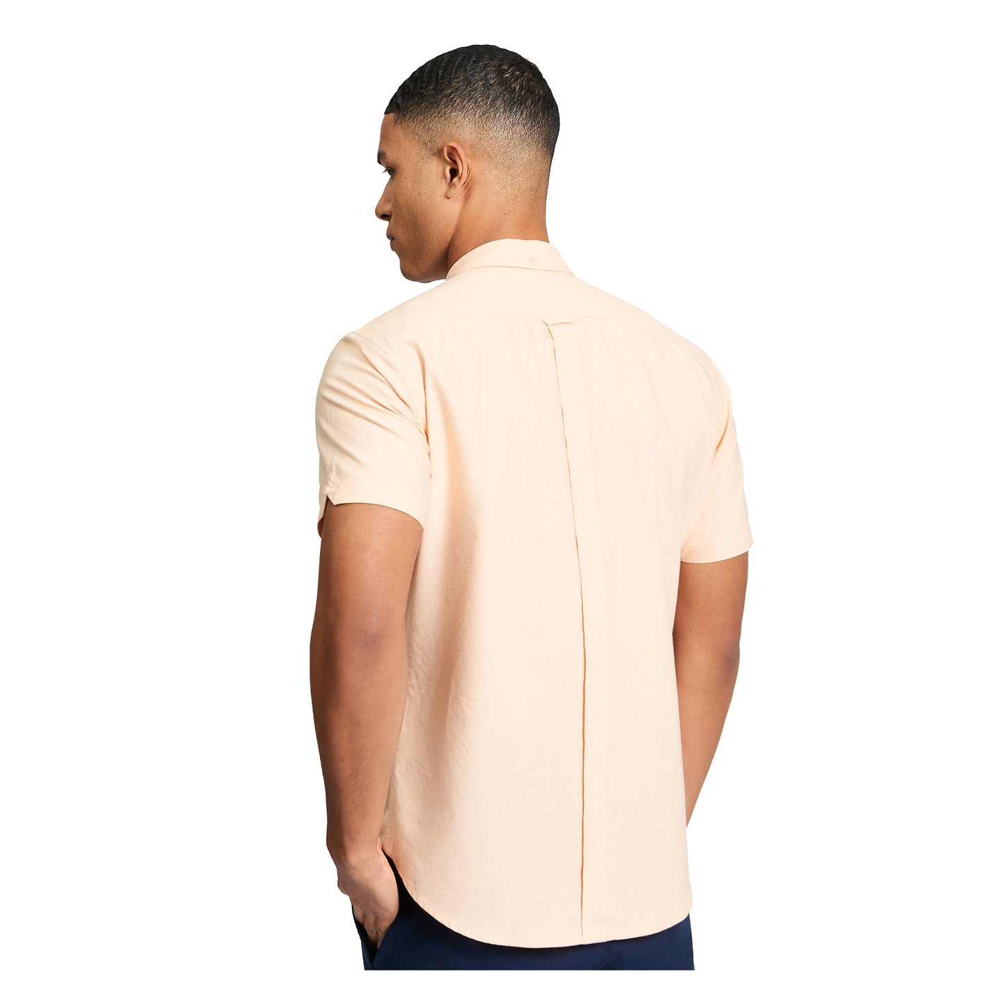 Orange - Back - Ben Sherman Mens Signature Oxford Short-Sleeved Shirt