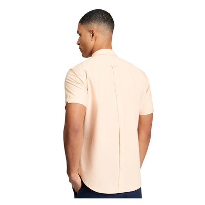 Orange - Back - Ben Sherman Mens Signature Oxford Short-Sleeved Shirt