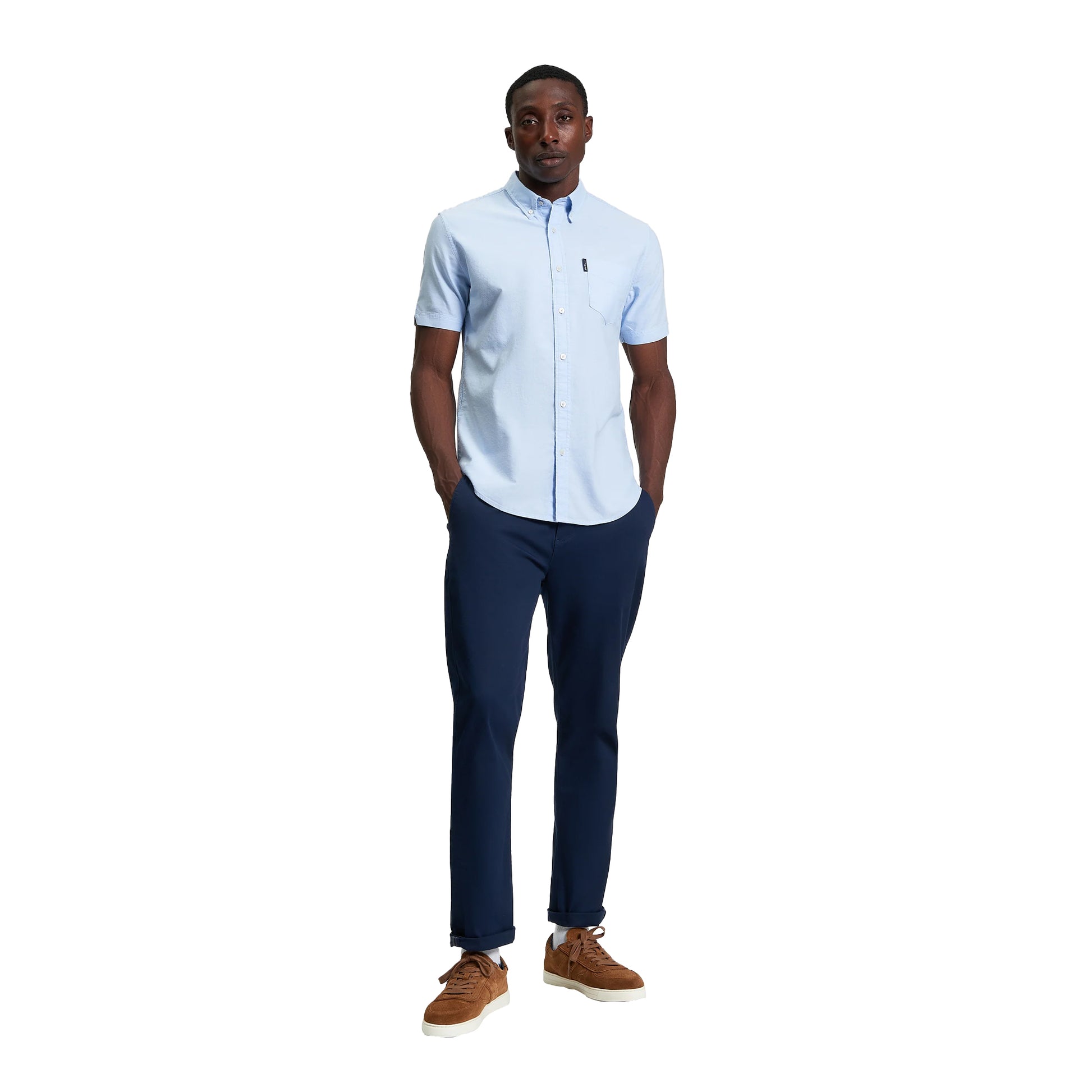 Sky - Lifestyle - Ben Sherman Mens Signature Oxford Short-Sleeved Shirt