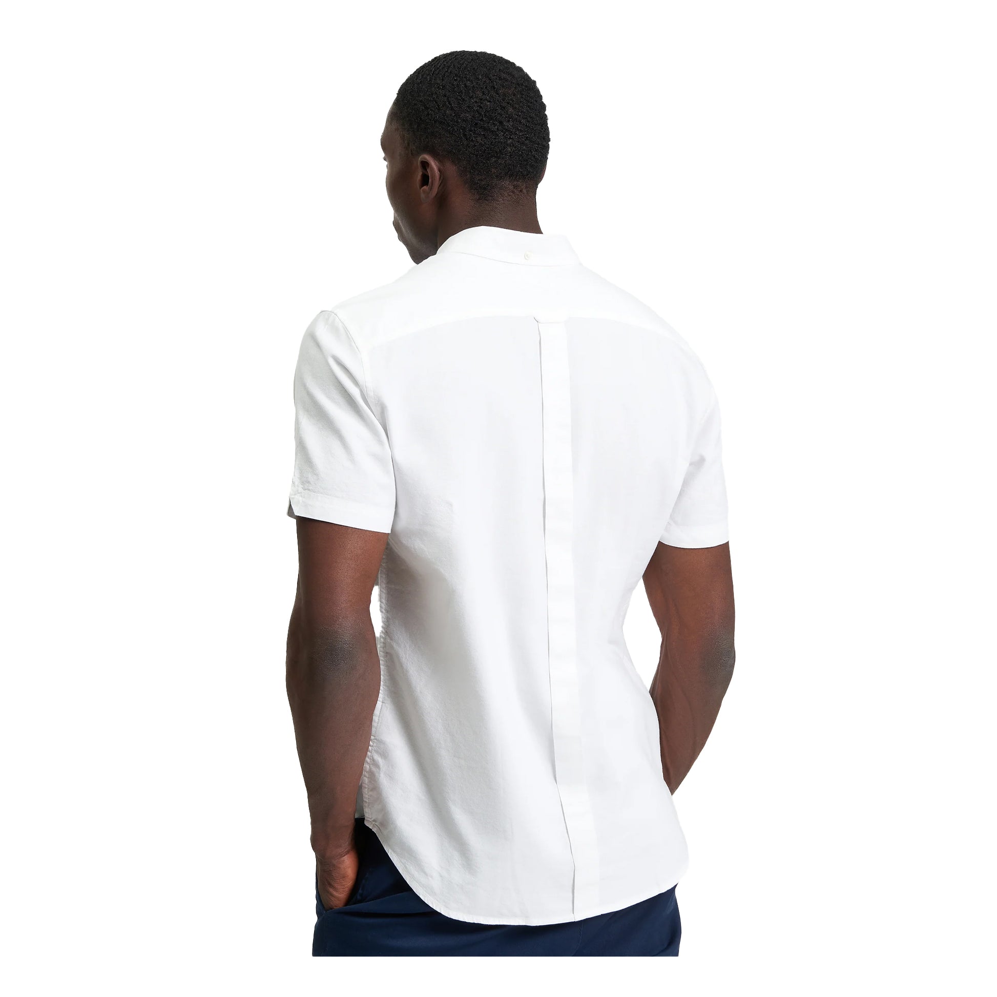White - Back - Ben Sherman Mens Signature Oxford Short-Sleeved Shirt
